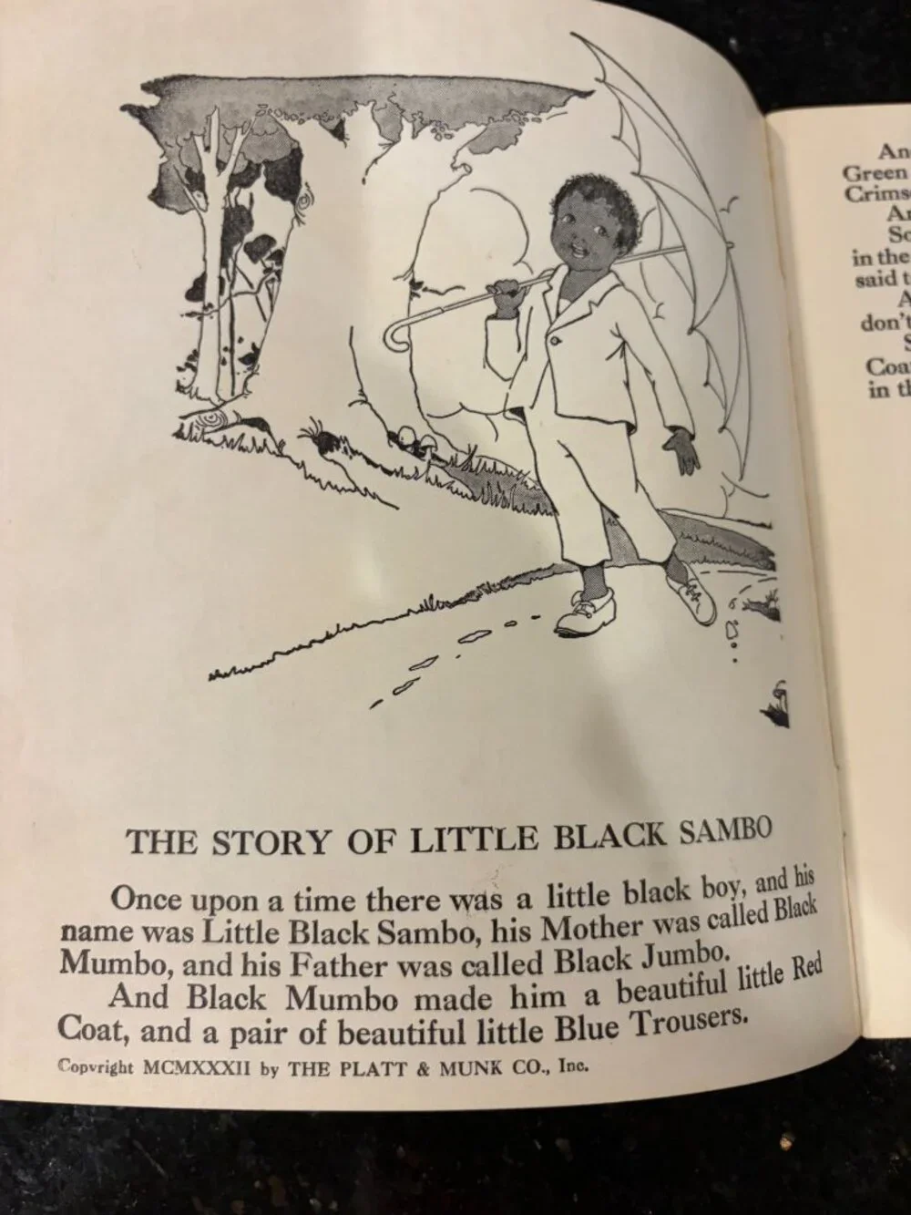 Antique 1932 Little Black Sambo Softcover Book Platt Munk No 3100-B